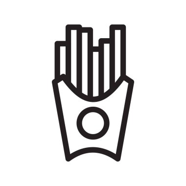 patates ince çizgi vektör simgesi