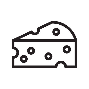 peynir ince çizgi vektör simgesi