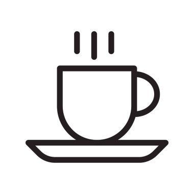 kahve ince bir çizgi vektör simgesi