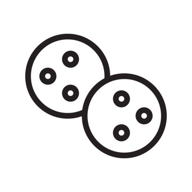 çerezler ince çizgi vektör simgesi