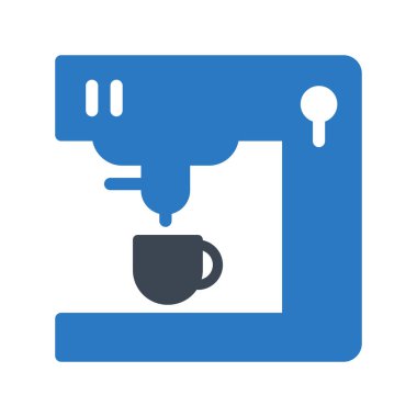 kahve makinesi glyph renk vektör simgesi