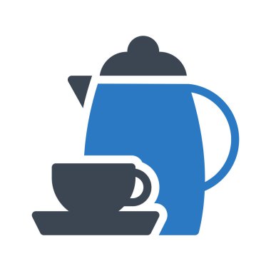 çaydanlık glyph renk vektör simgesi