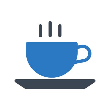 çay glyph renk vektör simgesi