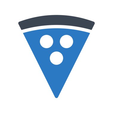 pizza dilim glyph renk vektör simgesi