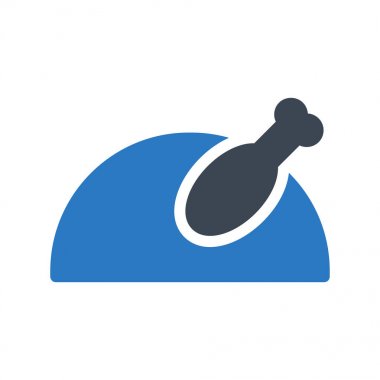 tavuk glyph renk vektör simgesi