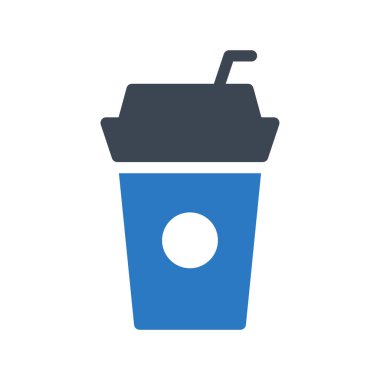 kahve glyph renk vektör simgesi