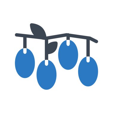 zeytin glyph renk vektör simgesi