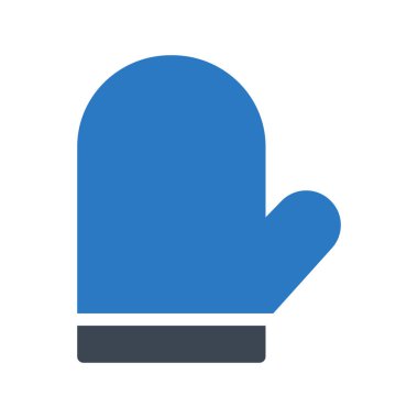 glove glyph renk vektör simgesi