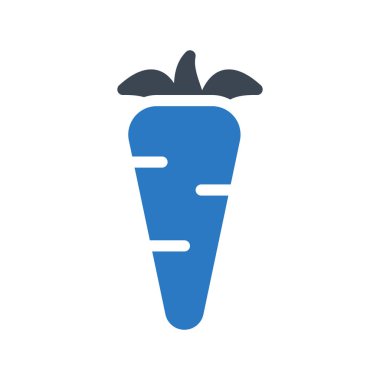 havuç glyph renk vektör simgesi