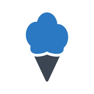 dondurma glyph renk vektör simgesi