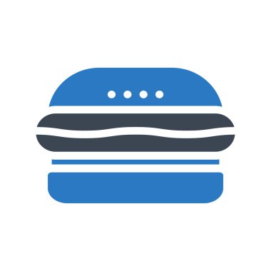 burger glyph renk vektör simgesi