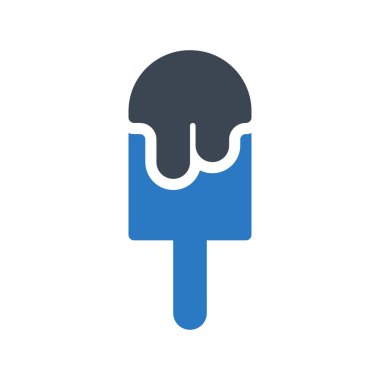 dondurma glyph renk vektör simgesi