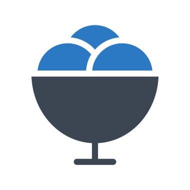 dondurma glyph renk vektör simgesi