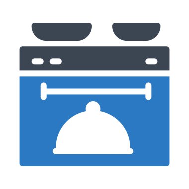 soba fırın glyph renk vektör simgesi