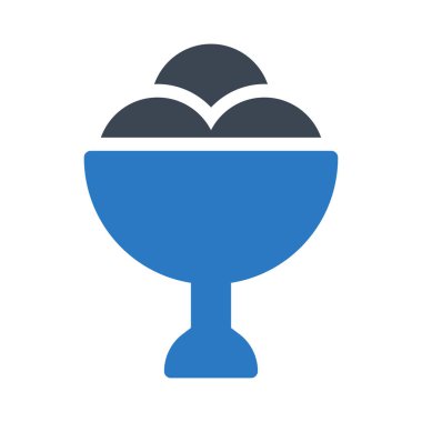 dondurma glyph renk vektör simgesi