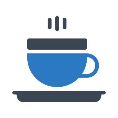 kahve glyph renk vektör simgesi