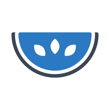 karpuz glyph renk vektör simgesi