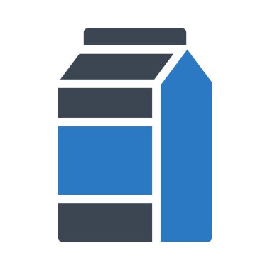 milkpack glyph renk vektör simgesi