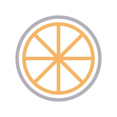 turuncu ince renk çizgisi vektör simgesi