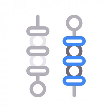 skimmer ince renk çizgisi vektör simgesi