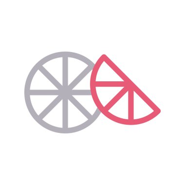 limon ince renk çizgisi vektör simgesi