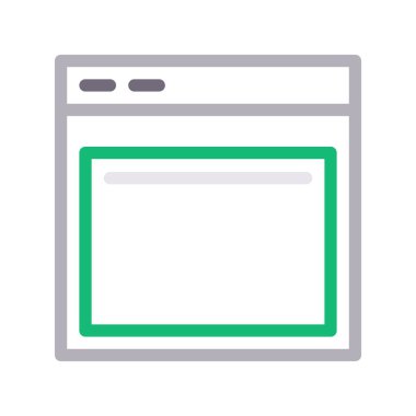 sobay ince renk çizgisi vektör simgesi