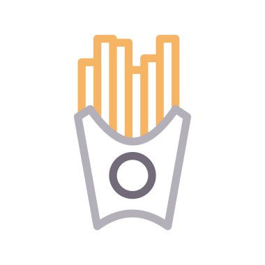 patates ince renk çizgi vektör simgesi