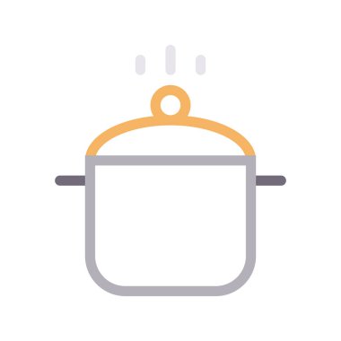 tencere ince renk çizgisi vektör simgesi