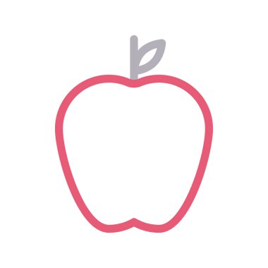 elma ince renk çizgisi vektör simgesi