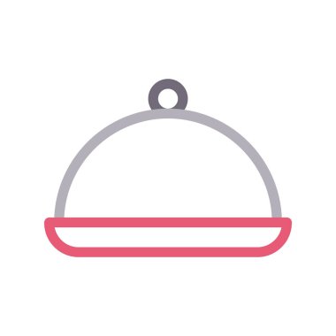 gıda kapağı ince renk çizgisi vektör simgesi