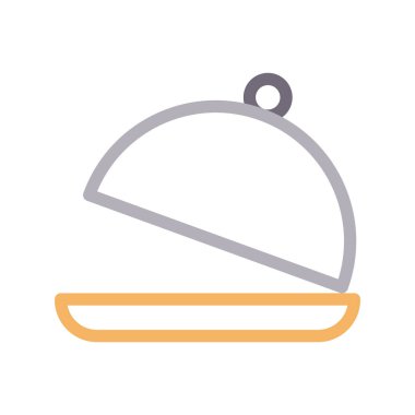 gıda kapağı ince renk çizgisi vektör simgesi