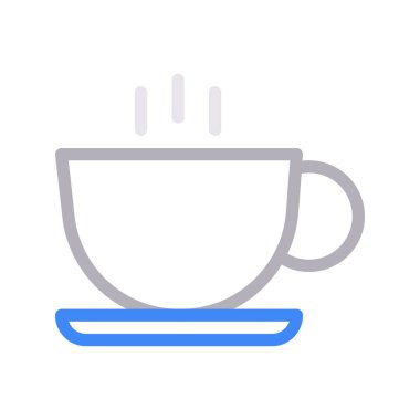 kahve ince renk çizgisi vektör simgesi