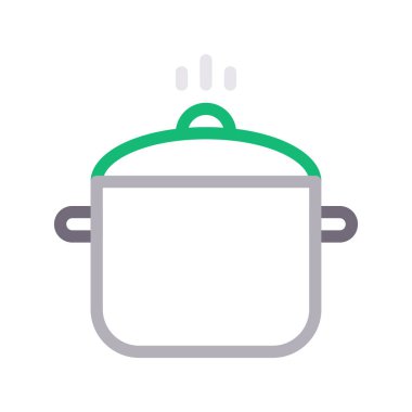 tencere ince renk çizgisi vektör simgesi