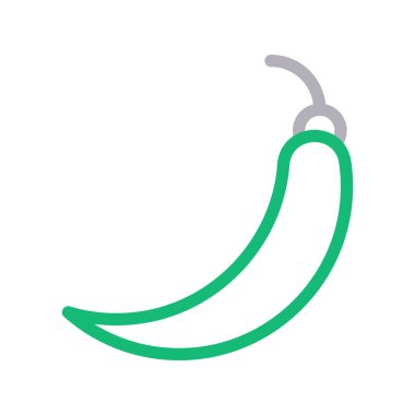 chili ince renk çizgisi vektör simgesi