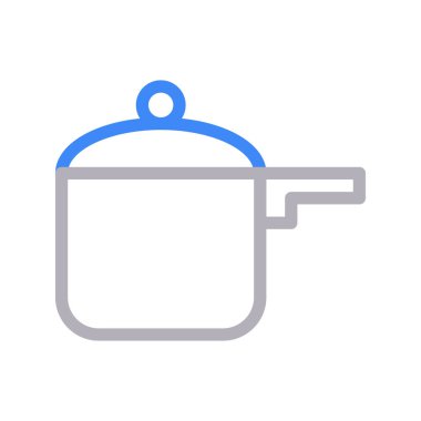 tencere ince renk çizgisi vektör simgesi