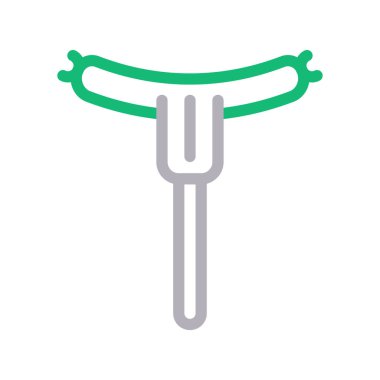 sosis ince renk çizgisi vektör simgesi