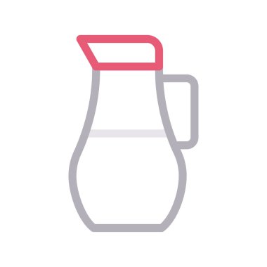 su sürahi ince renk çizgisi vektör simgesi