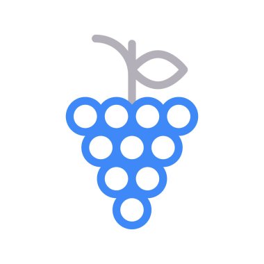 üzüm ince renk çizgisi vektör simgesi