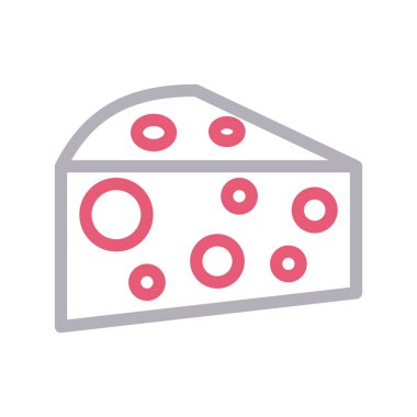 peynir ince renk çizgisi vektör simgesi