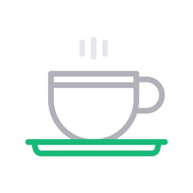 kahve ince renk çizgisi vektör simgesi