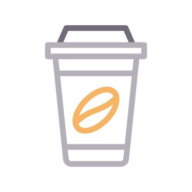 kahve ince renk çizgisi vektör simgesi