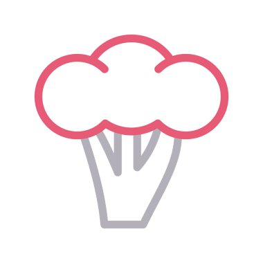 brokoli ince renk çizgisi vektör simgesi