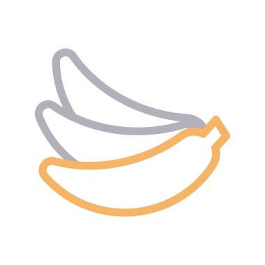 muz ince renk çizgisi vektör simgesi