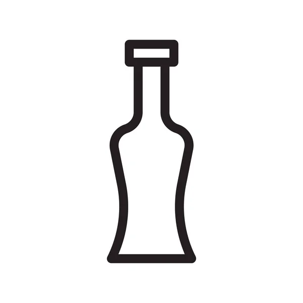 Botella Ketchup Delgada Línea Vector Icono — Archivo Imágenes Vectoriales