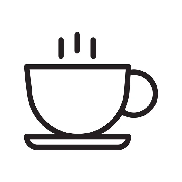 Kahve Ince Bir Çizgi Vektör Simgesi — Stok Vektör