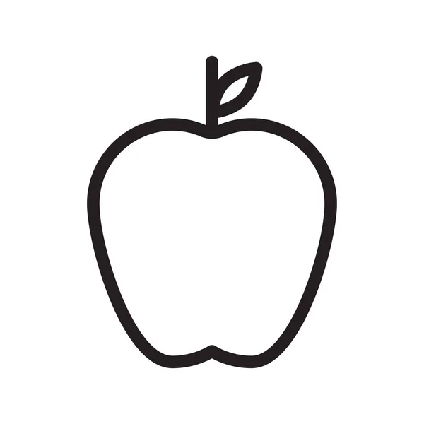 Icône Vectorielle Ligne Mince Apple — Image vectorielle