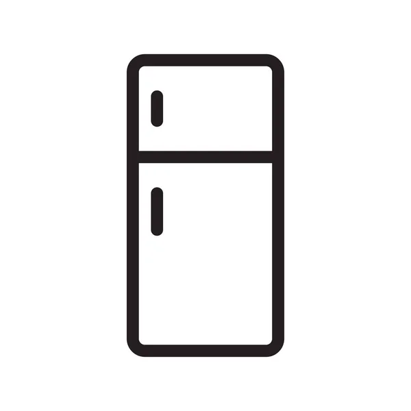 Ψυγείο Λεπτή Γραμμή Εικονίδιο Του Φορέα — Διανυσματικό Αρχείο