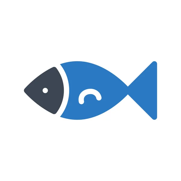 Fish Glyph Color Vector Icon — Stock Vector