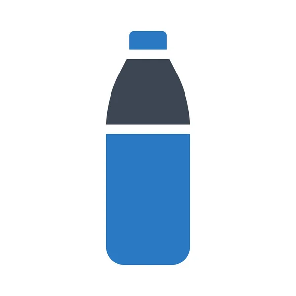 水瓶字形颜色矢量图标 — 图库矢量图片
