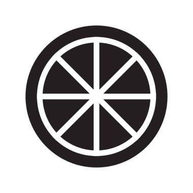 turuncu glyph düz vektör simgesi